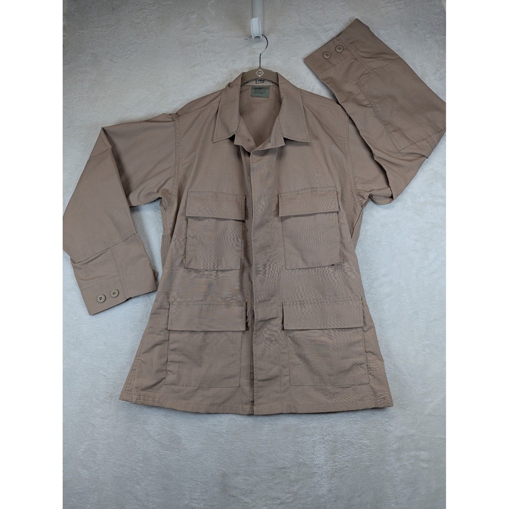 Vintage Brigade Quartermasters BDU Coat Mens Medium Tan Tactical Combat Jacket